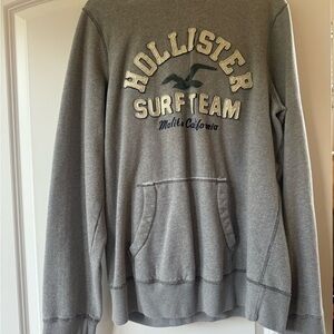 Hollister Gray Logo Hoodie